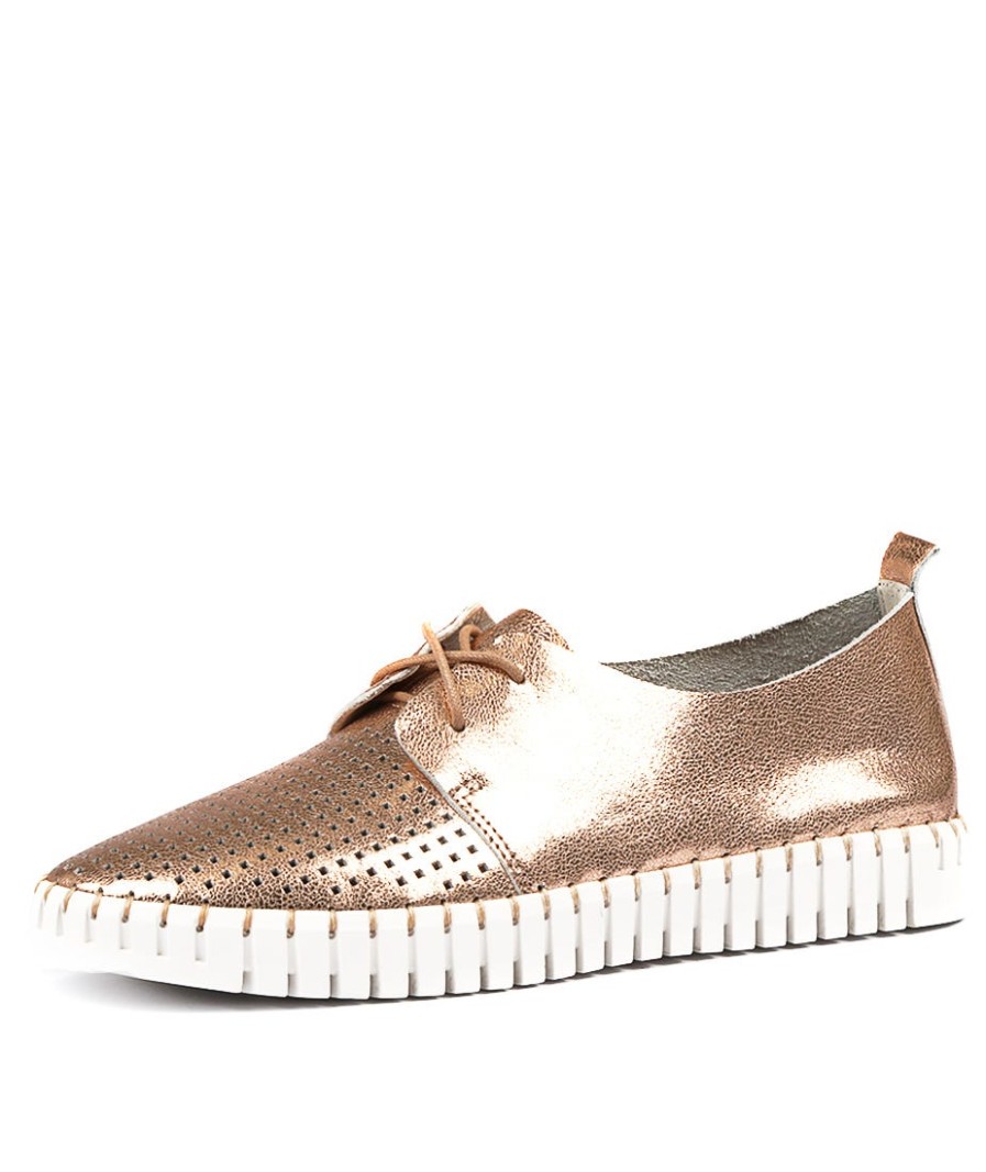 DJANGO & JULIETTE Huston Rose Gold Leather | Sneakers