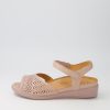 ZIERA Daewon W Blush Leather Sandals | Wedges