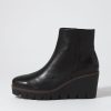 DJANGO & JULIETTE Nish Black Leather Ankle Boots | Boots