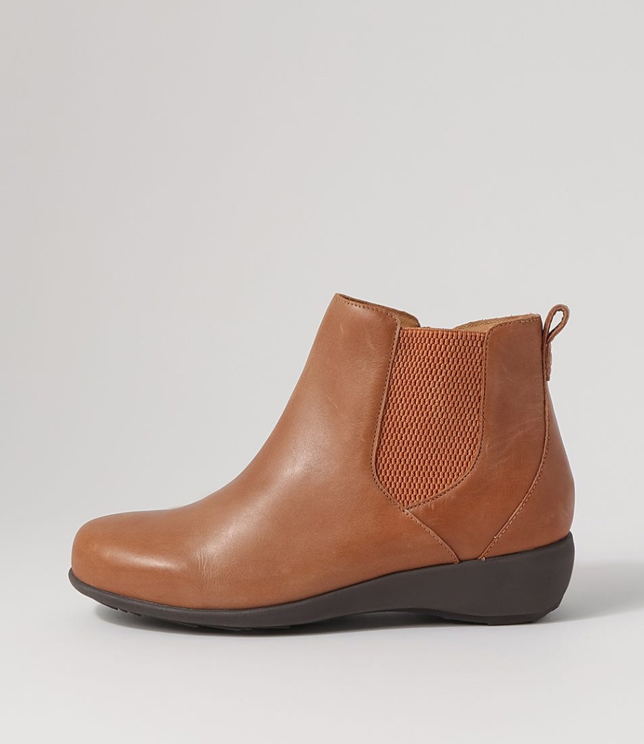 ZIERA Shanghai Xf Tan Choc Leather Chelsea Boots | Boots