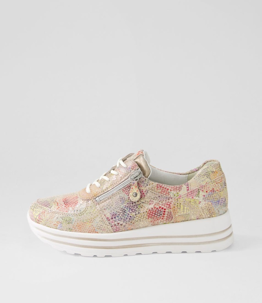 WALDLAUFER Lana Rosa Light Gold Leather Sneakers | Sneakers