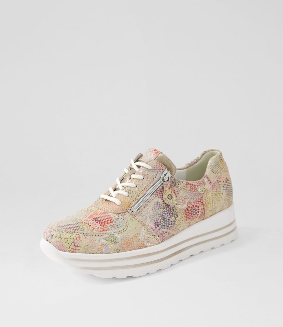 WALDLAUFER Lana Rosa Light Gold Leather Sneakers | Sneakers