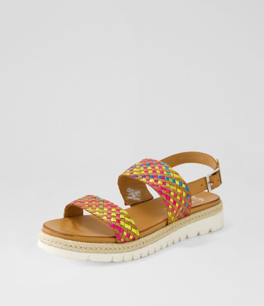 ARA Jamaika 1 Rainbow Multi Leather Sandals | Comfort