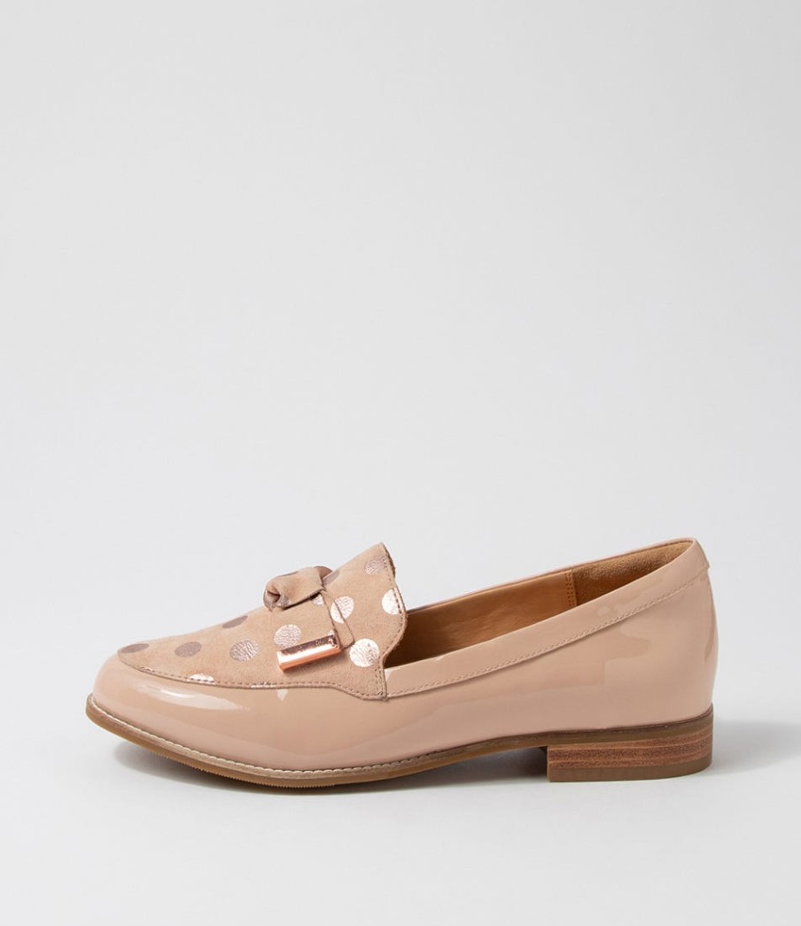 ZIERA Tulips Xf Cafe Rose Gold Spot Multi Loafers | Loafers