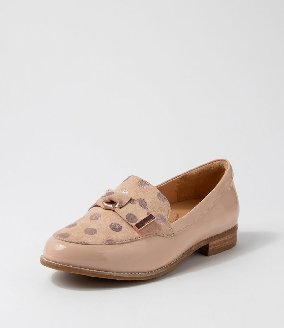 ZIERA Tulips Xf Cafe Rose Gold Spot Multi Loafers | Loafers