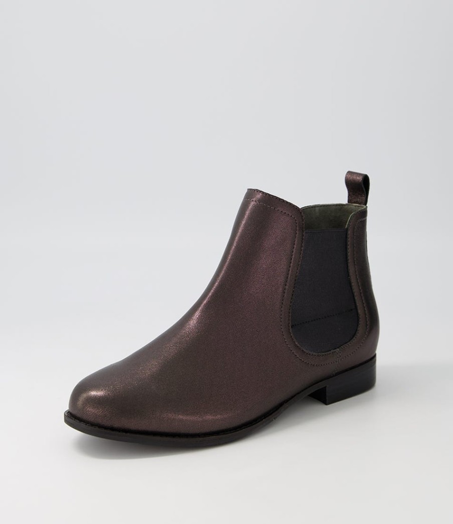 ZIERA Talia Xf Black Glow Leather Chelsea Boots | Boots