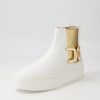 DJANGO & JULIETTE Scotial White Gold Leather Chelsea Boots | Boots