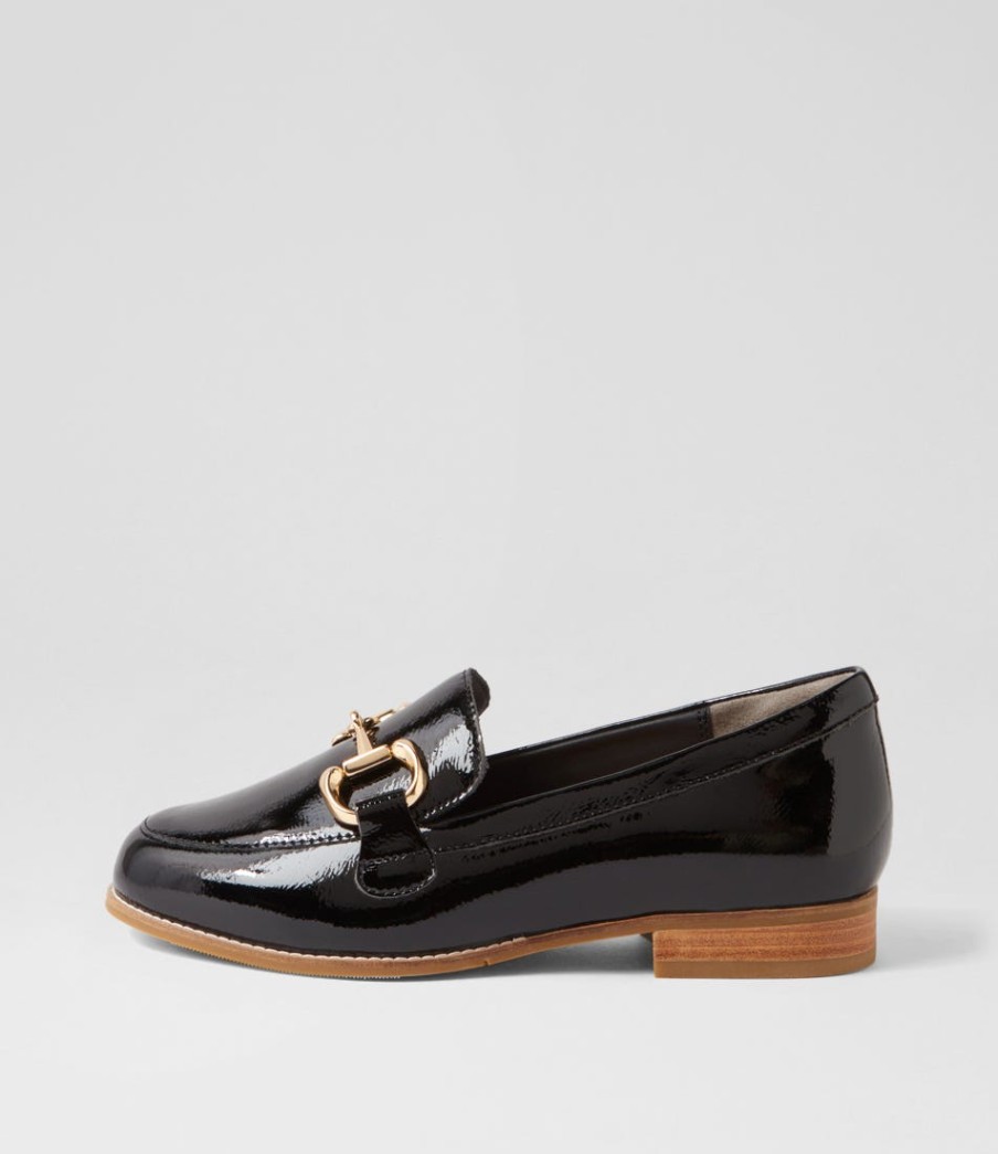 ZIERA Tucci Xf Black Wrinkle Patent Loafers | Loafers