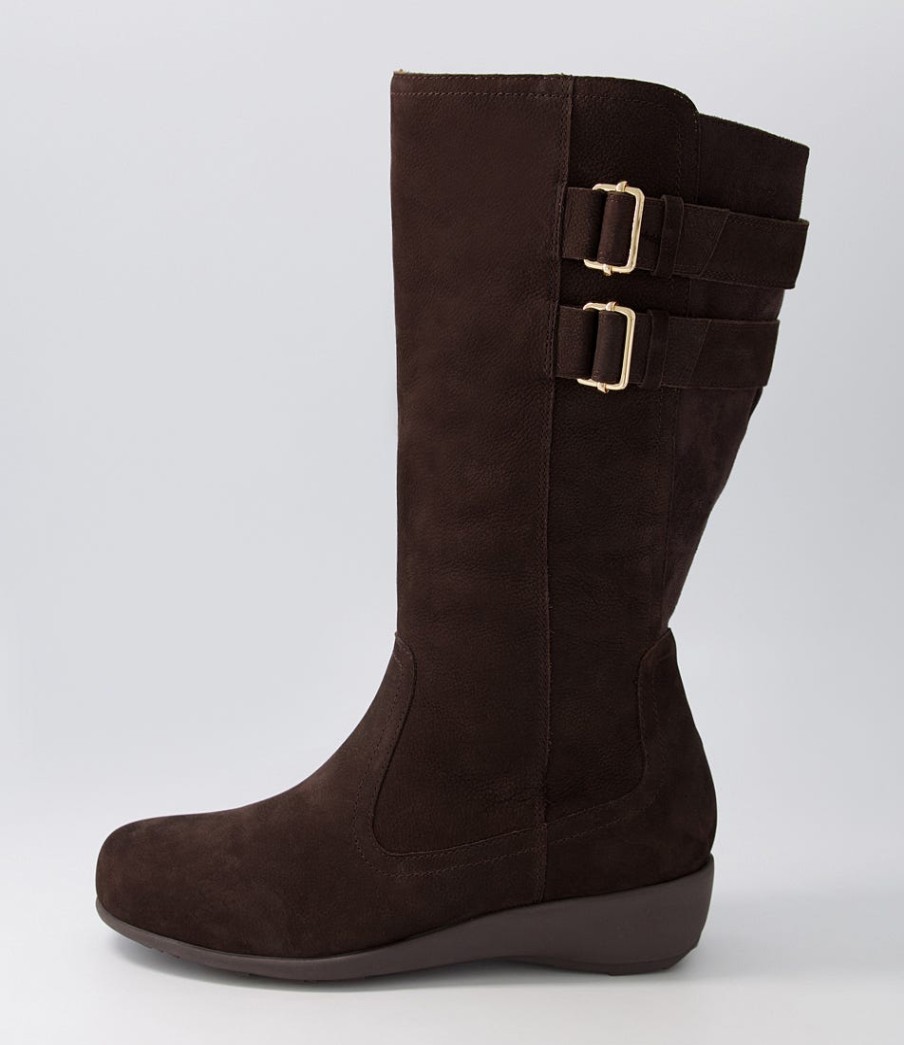 ZIERA Sawyer Xf Choc Tumble Nubuck Knee High Boots | Boots