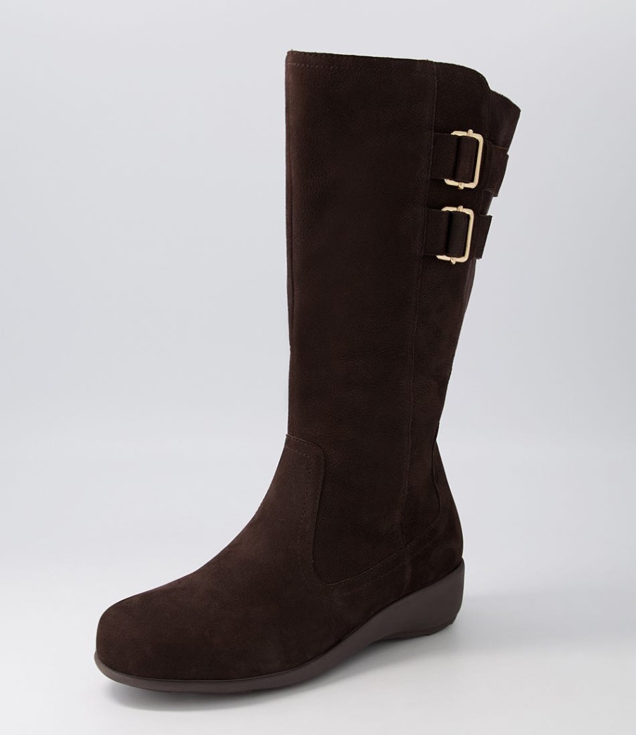 ZIERA Sawyer Xf Choc Tumble Nubuck Knee High Boots | Boots