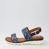 ARA Kreta 02 Navy Multi Leather Sandals | Comfort