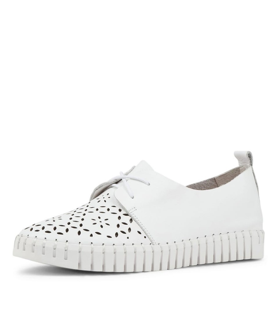 DJANGO & JULIETTE Hexter White Leather Sneakers Ws | Sneakers