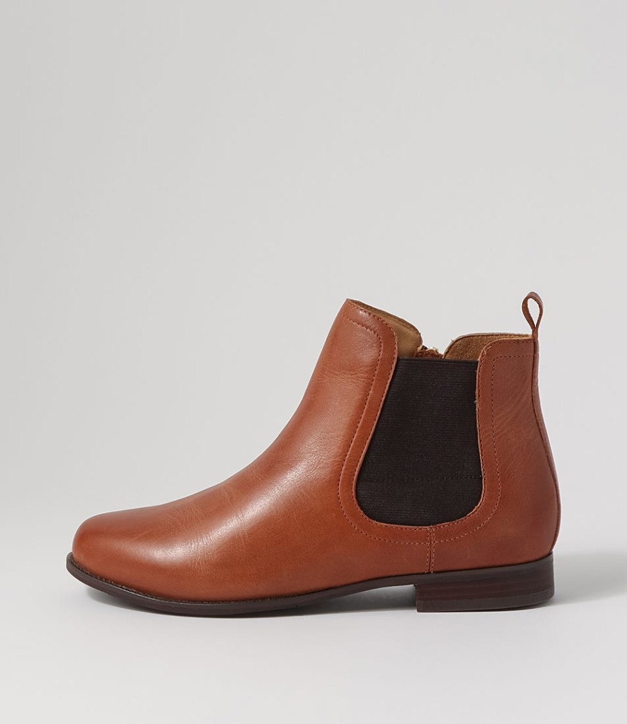 ZIERA Talia Xf Cognac Choc Leather Chelsea Boots | Boots