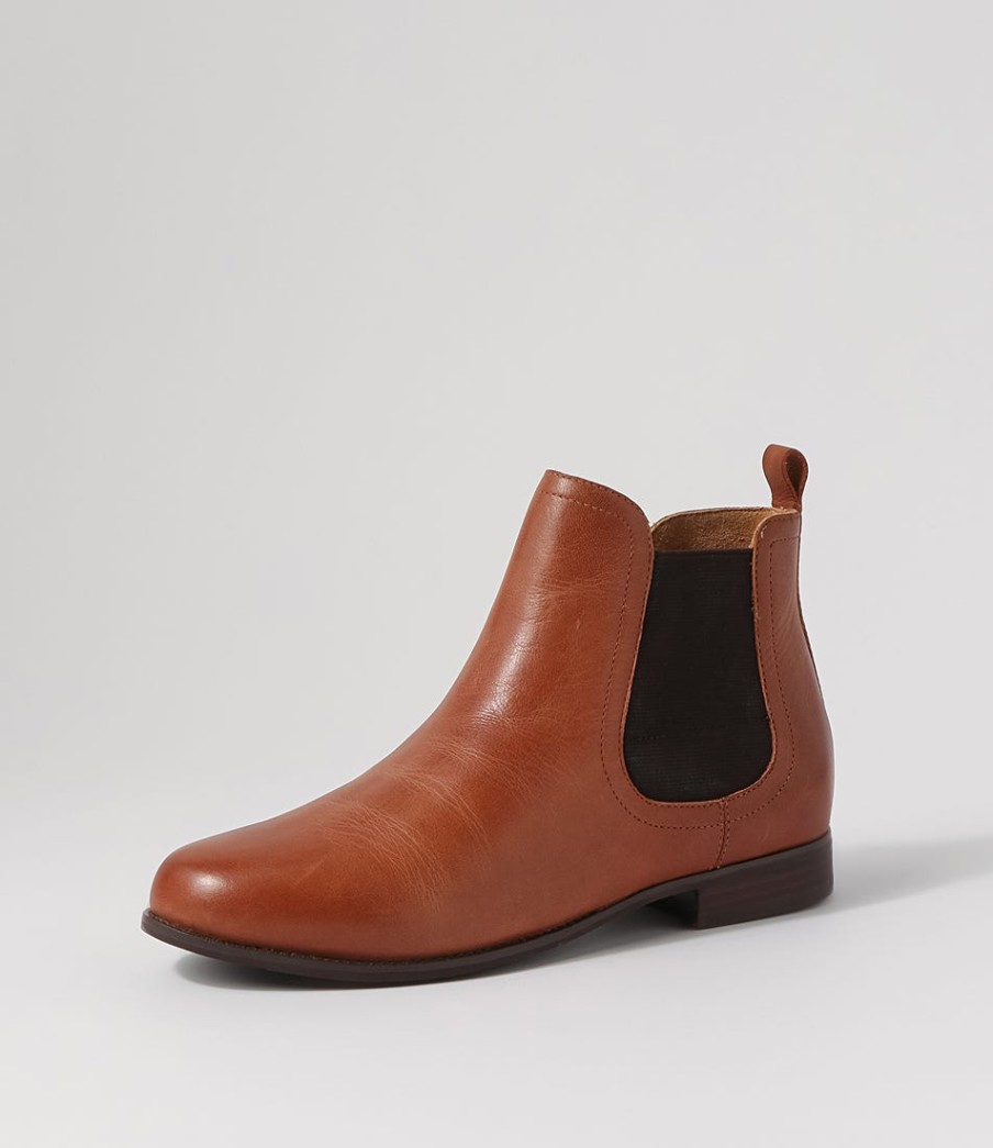 ZIERA Talia Xf Cognac Choc Leather Chelsea Boots | Boots