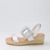 DJANGO & JULIETTE Samiya Silver Leather Buckle Espadrilles | Espadrilles