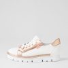 TOP END Elos White Pale Rose Gold Leather Sneakers | Sneakers