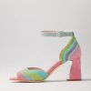 DJANGO & JULIETTE Kage Pastel Multi Suede Sandals | Heels