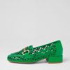 DJANGO & JULIETTE Vilis Bright Emerald Leather Heels | Loafers