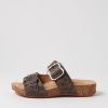 JOSEF SEIBEL Tonga 64 Taupe Multi Leather Slides | Comfort