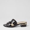 DJANGO & JULIETTE Tizza Black Patent Leather Sandals | Flats