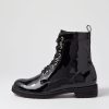 ZIERA Mangoes W Black Patent Leather Ankle Boots | Boots