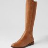 DJANGO & JULIETTE Youss Dark Tan Leather Knee High Boots | Boots