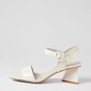 DJANGO & JULIETTE Incha Ivory Patent Leather Sandals | Heels