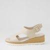 DJANGO & JULIETTE Ippa Almond Leather Espadrilles | Wedges