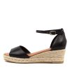 DJANGO & JULIETTE Skip Dj Black Leather | Espadrilles