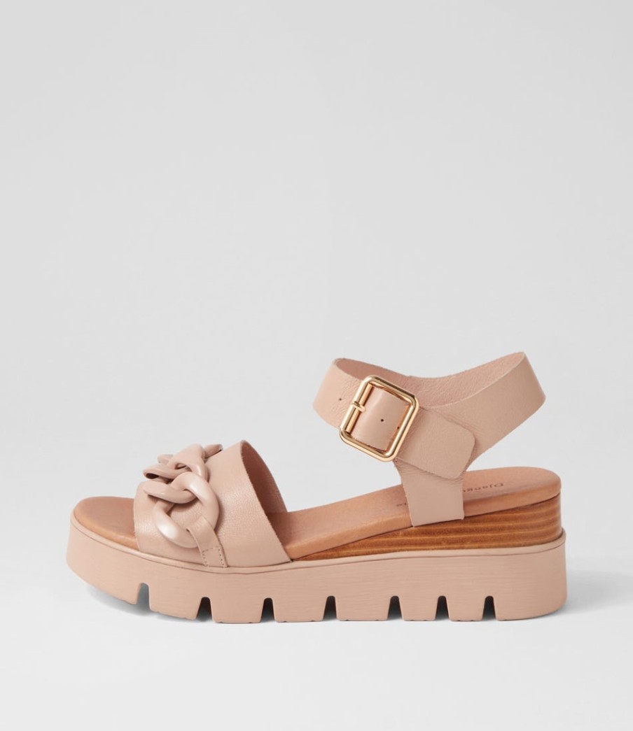 DJANGO & JULIETTE Racassy Cafe Brush Leather Sandals | Sandals