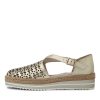 DJANGO & JULIETTE Erika Pale Gold Leather Espadrilles | Espadrilles