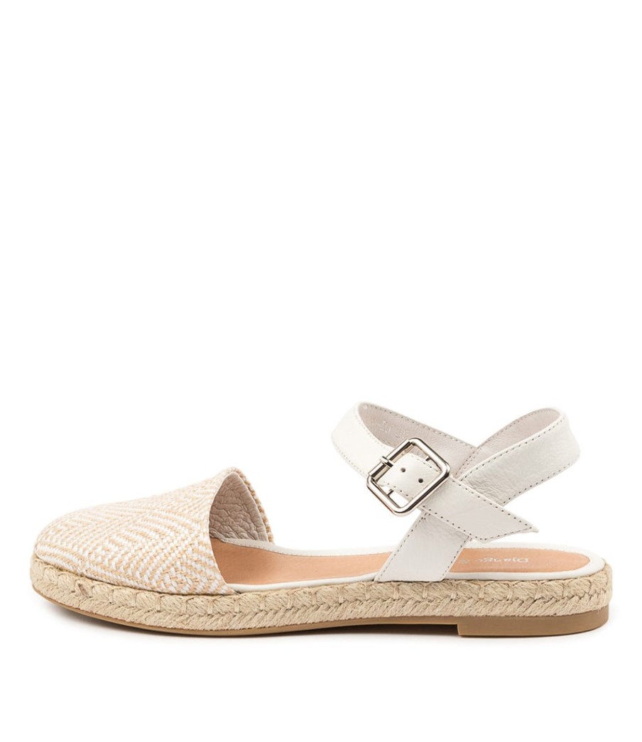 DJANGO & JULIETTE Tonja Natural&White Weave | Espadrilles