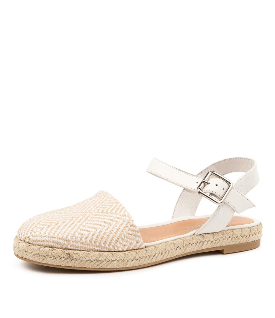 DJANGO & JULIETTE Tonja Natural&White Weave | Espadrilles