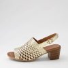 DIANA FERRARI Ennessa Pale Gold Leather Sandals | Heels