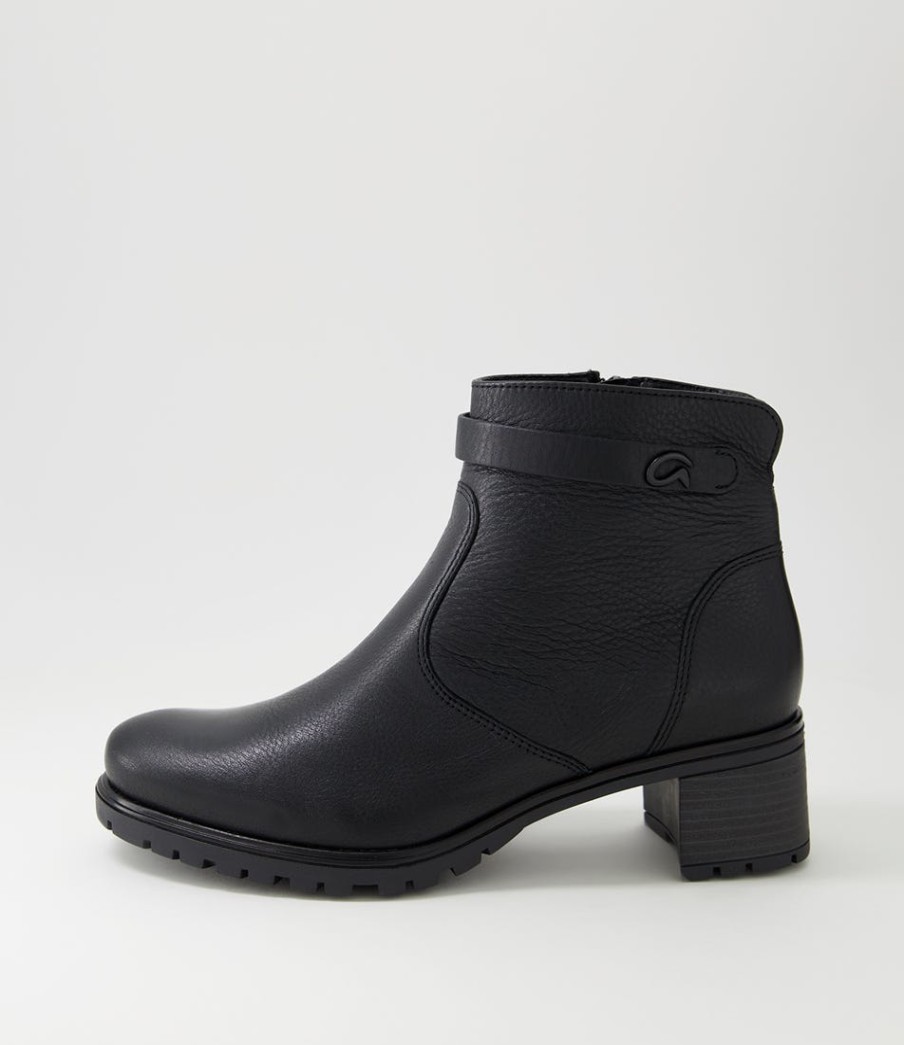 ARA Ronda 11 Schwarz Leather Ankle Boots | Boots