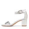 DJANGO & JULIETTE Cassier Silver Lizard Sandals | Heels