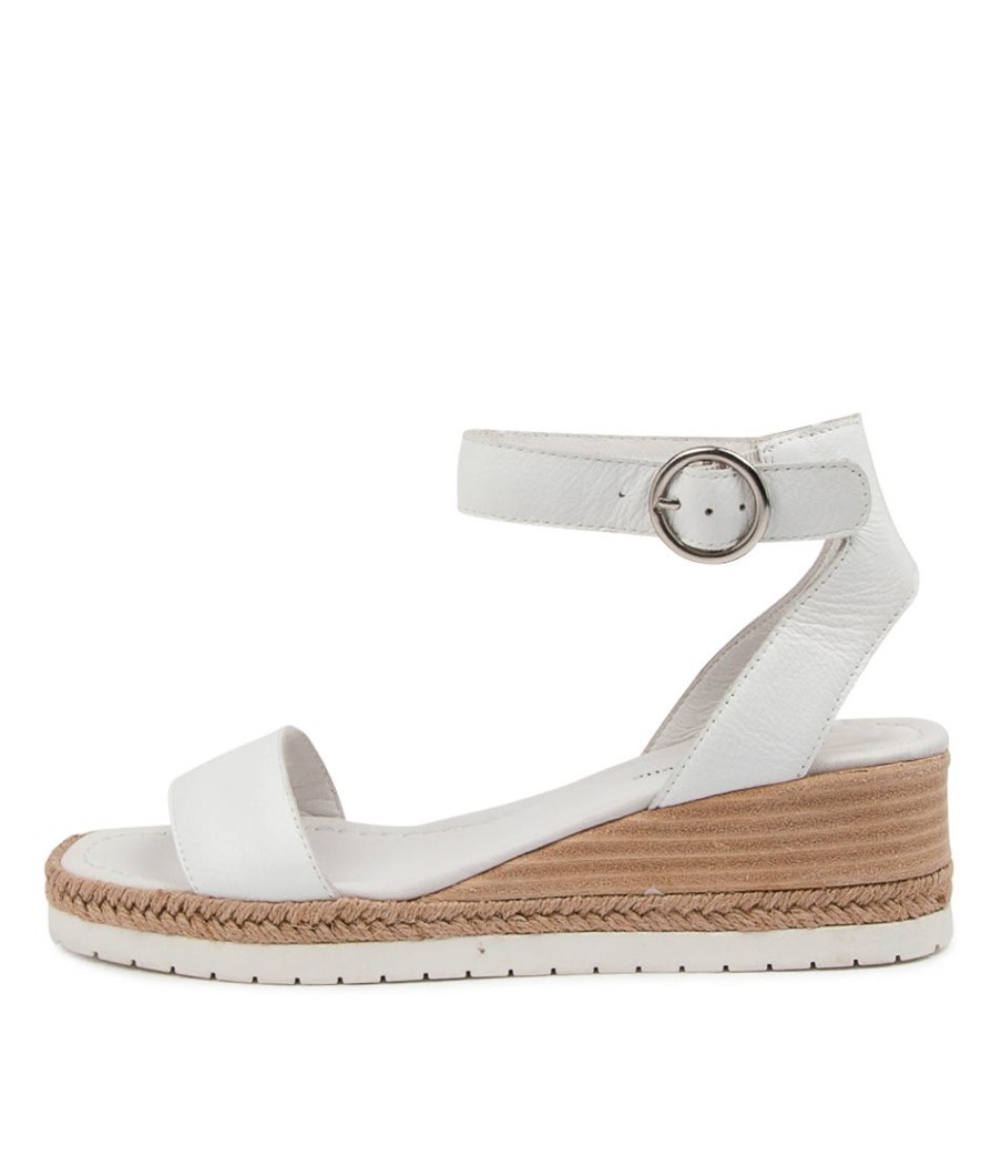 DJANGO & JULIETTE Irish White Leather | Espadrilles