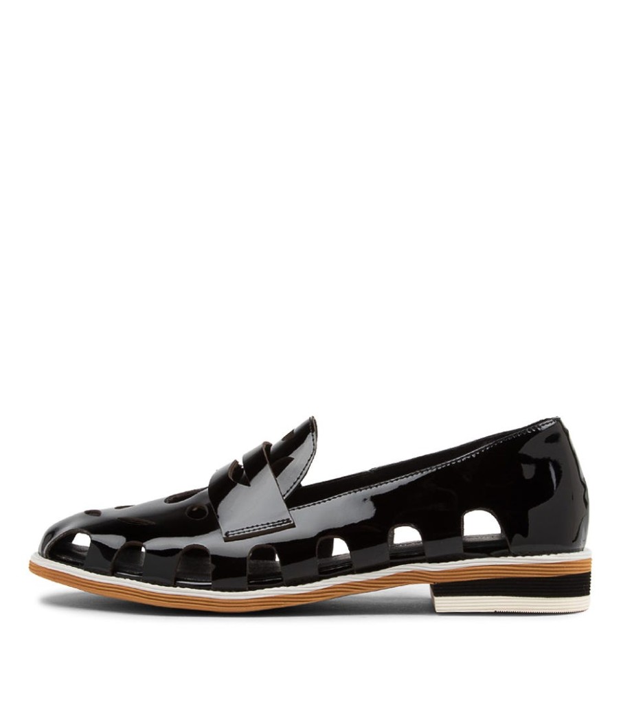 DJANGO & JULIETTE Nalwa Black Patent Leather Loafers | Loafers