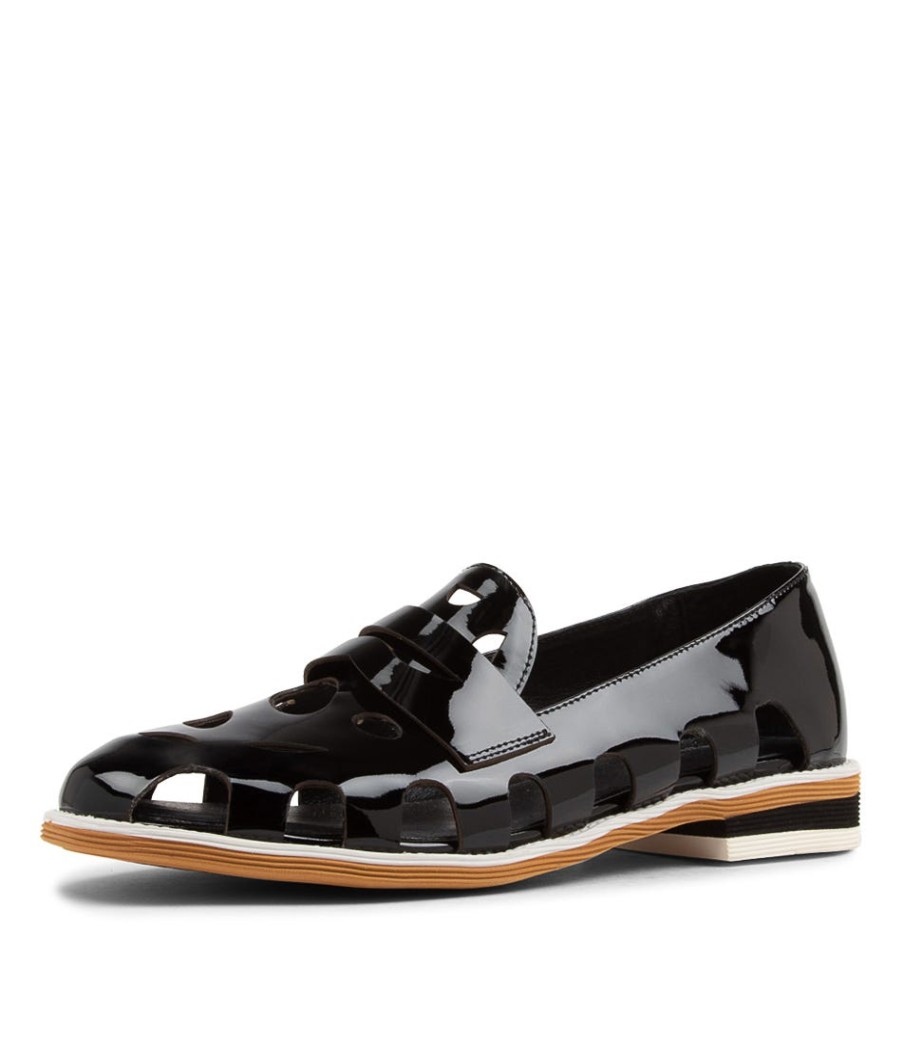 DJANGO & JULIETTE Nalwa Black Patent Leather Loafers | Loafers