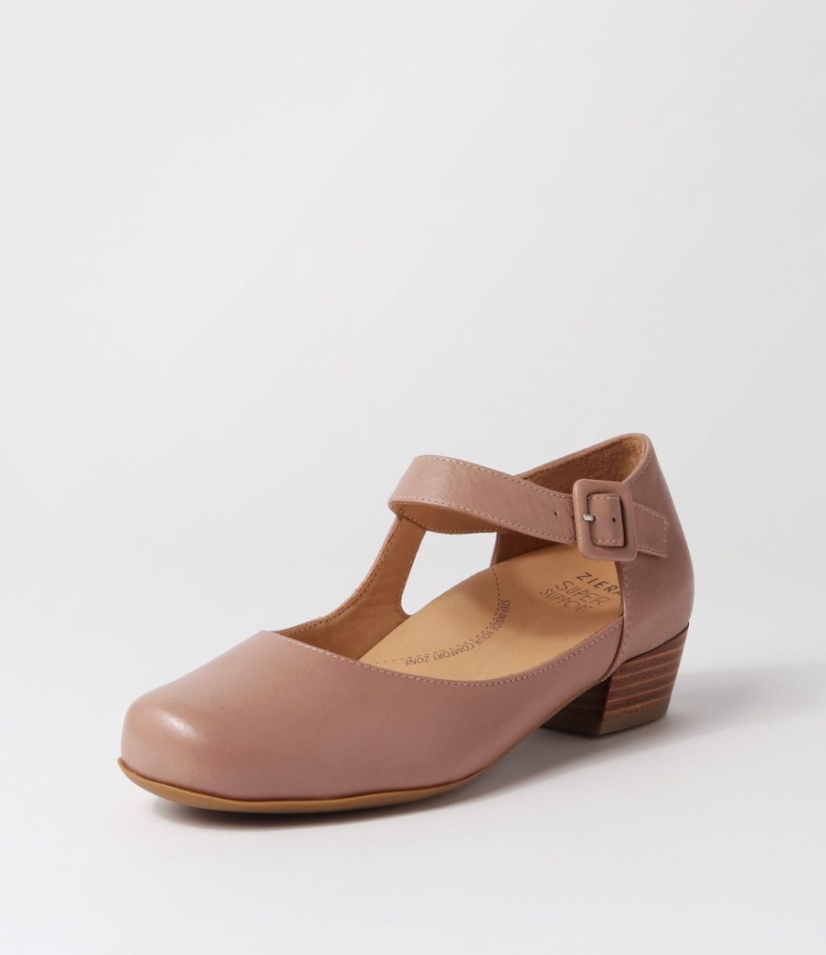 ZIERA Qango Xw Cappuccino Leather Flat Shoes | Heels