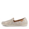 ZIERA Liana W Pale Gold Sherbet Leather Loafers | Comfort