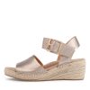 ZIERA Kraig Xw Champagne Leather Espadrilles | Espadrilles