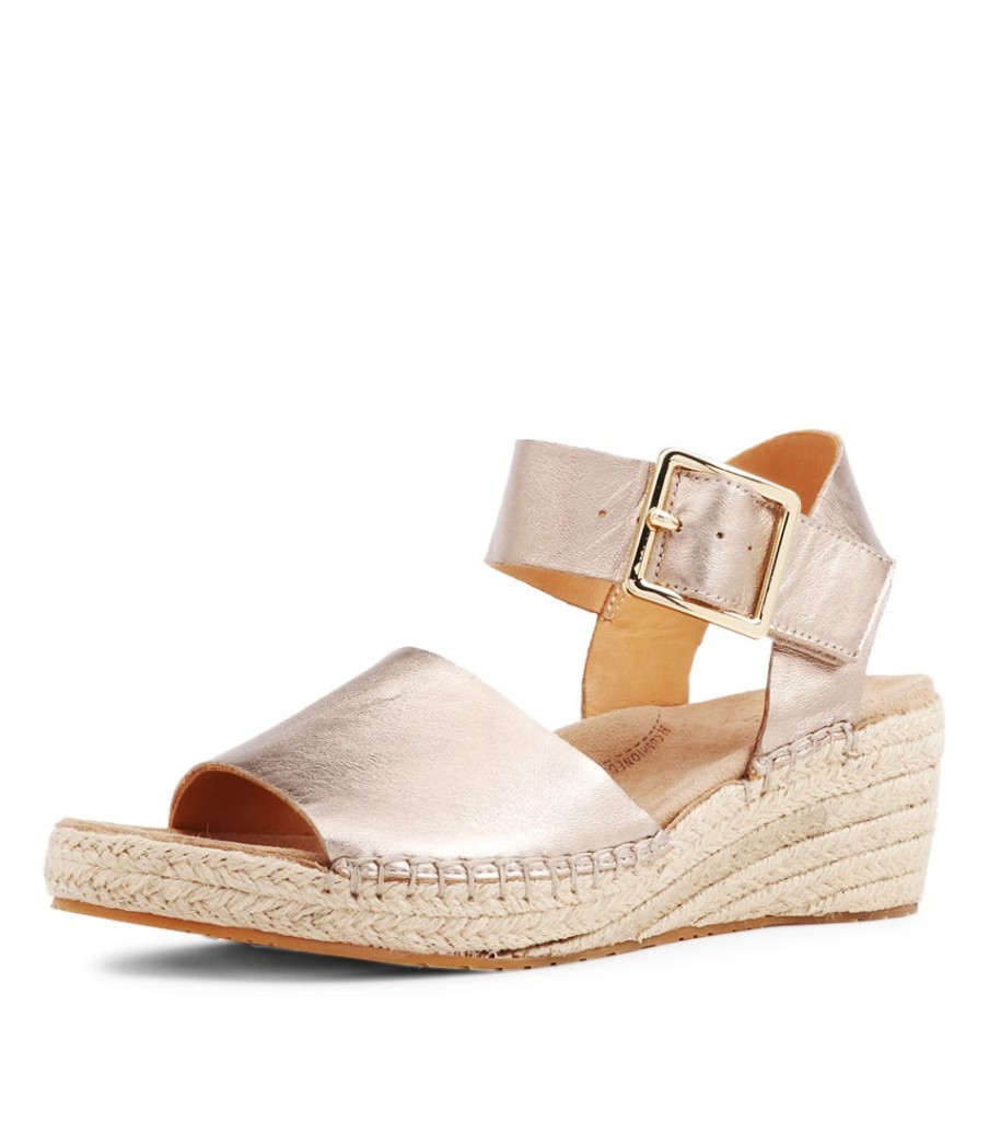 ZIERA Kraig Xw Champagne Leather Espadrilles | Espadrilles