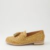 DJANGO & JULIETTE Aydin Camel Gold Dot Leopard Pony Loafers | Loafers