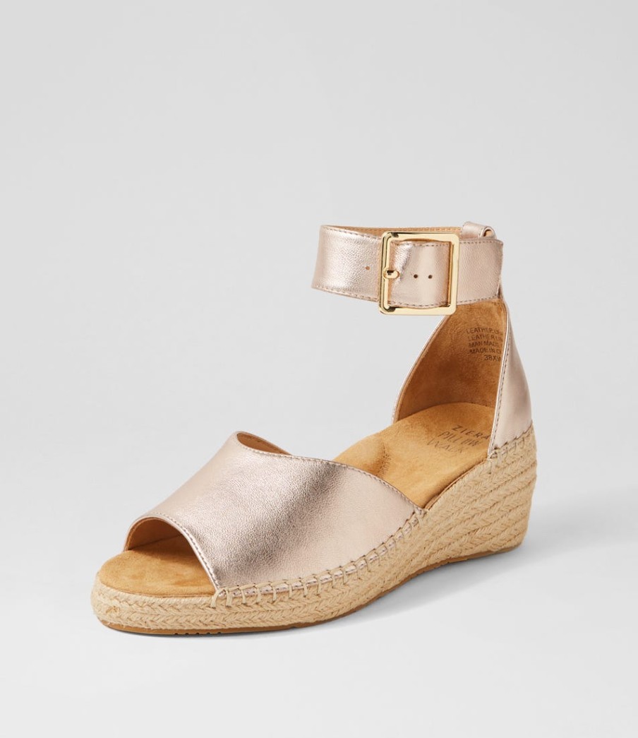 ZIERA Koen Xw Zr Pale Rose Gold Leather | Espadrilles