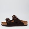 BIRKENSTOCK Arizona Sfb Mocca Suede Slides | Comfort