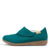 ZIERA Fliss Xw Teal Fabric Slippers | Comfort