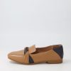 TOP END Majorca Dark Tan Navy Leather Loafers | Loafers