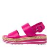 DJANGO & JULIETTE Atha Lrg Fuchsia Leather | Espadrilles