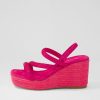 DJANGO & JULIETTE Cookie Fuchsia Mix Multi Sandals | Wedges